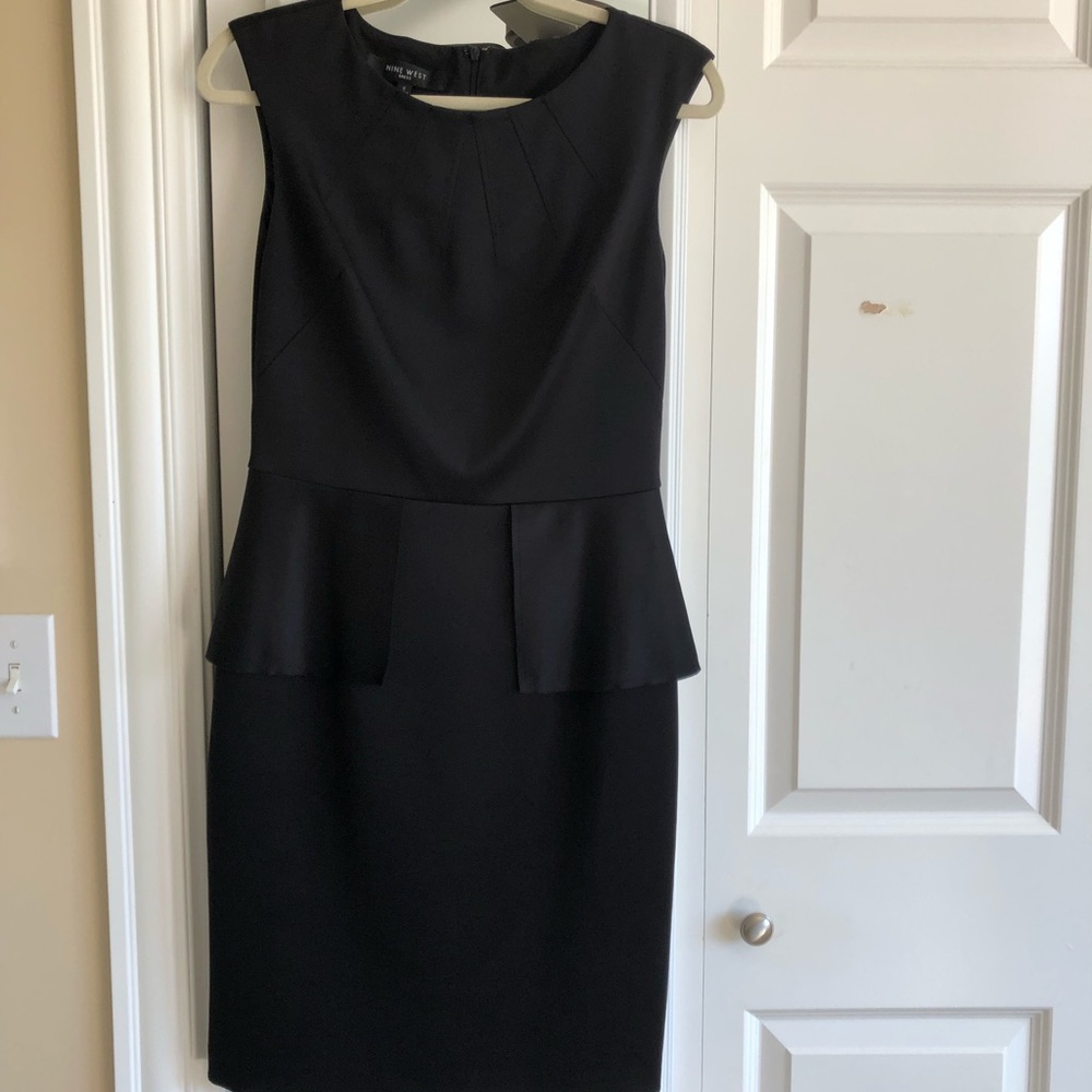 Nine West black peplum dress